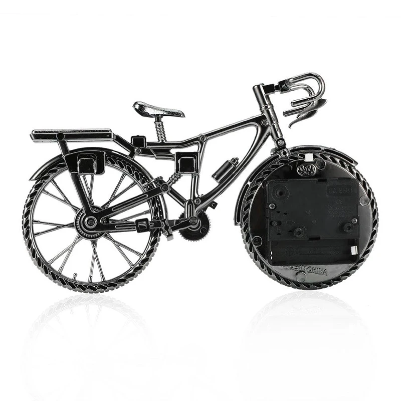 Ретро бесшумные часы-указка велосипедный будильник серебряные металлические