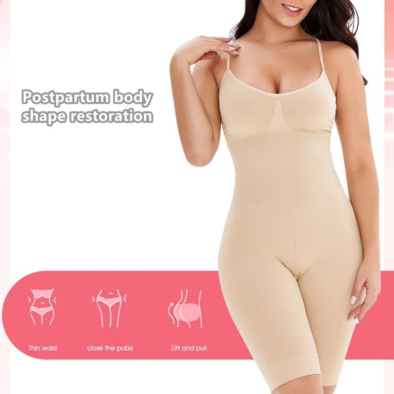 

HaleyChan Women's Non-marking Sling Corset After Childbirth Abdomen Lifting Hip Corset Body Shaping Bodysuit Shapewear Women