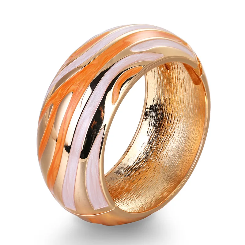 

Vintage Ethnic Cuff Bracelets Bangles For Women Girl Gold Black Pink Orange Dripping Color Matching Bangles Lovers Gifts Jewelry