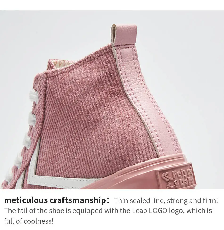Feiyue/Высокая Повседневная обувь; коллекция 2160 года; Женская обувь в стиле ретро с эластичной стелькой на шнурках; модные вельветовые туфли; мужские осенние туфли на плоской подошве в уличном стиле