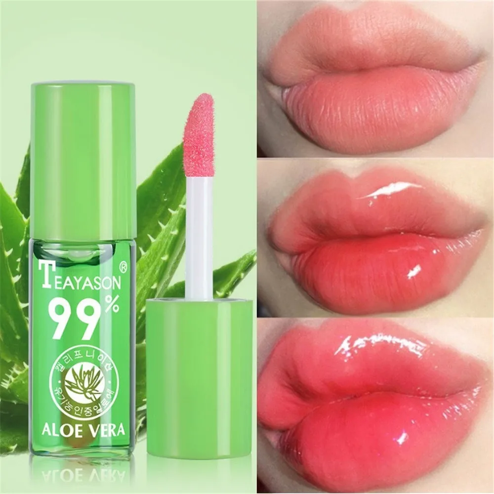 Меняющийся цвет увлажняющий водонепроницаемый Бальзам для губ с алоэ