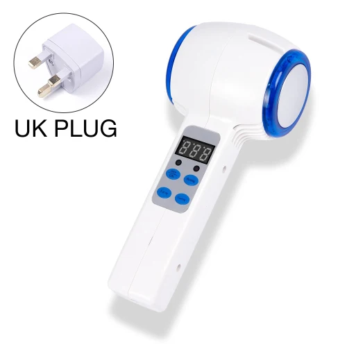 UK Plug Светодиодный Горячий Холодный Молоток уход за лицом криотерапия синий Фотон Лечение Акне косметический Массажер для кожи антивозрастной лифтинг омоложение инструменты - Цвет: UK Plug
