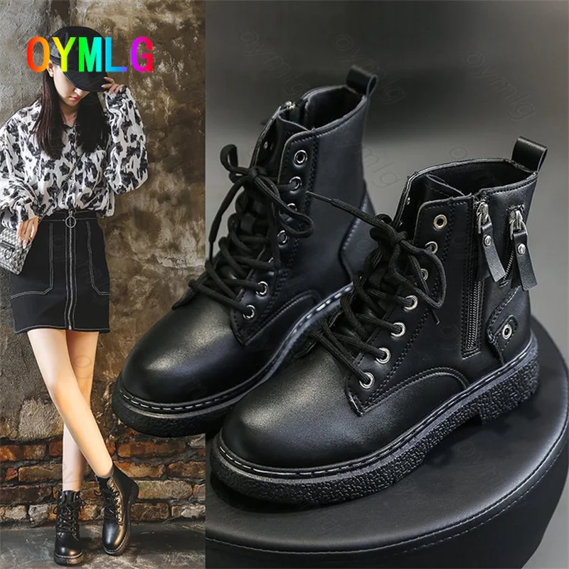 

Новинка осени 2021, Ботинки Martin в британском стиле, женские короткие Ботинки на каблуке, тонкие женские повседневные модные ботинки для детей,...