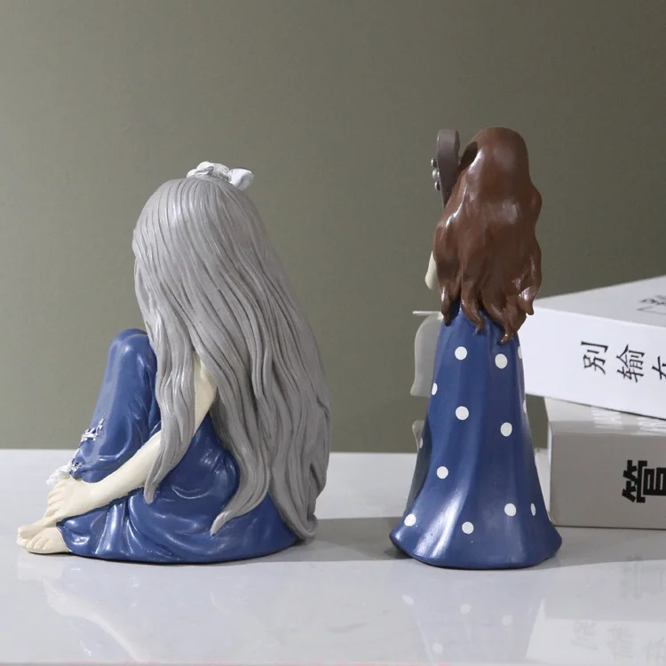 1 шт. Мультфильм сказка серии Виолончель кролик девушка из смолы красивая мечта