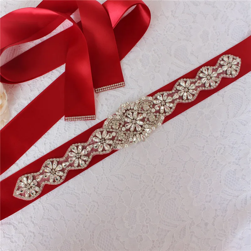 

Diamond wedding dress, silver crystal wedding dress belt and women's diamond wedding dress