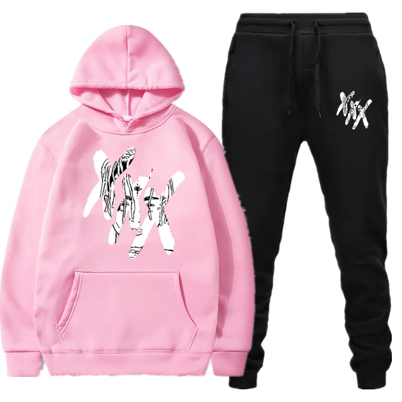 

S- 3XL Tracksuit Men Sets Winter Hoodies Pants 2 Piece Set Fashion Hoody Mens Sweatshirt Sport Joggers Sweatpants Suit