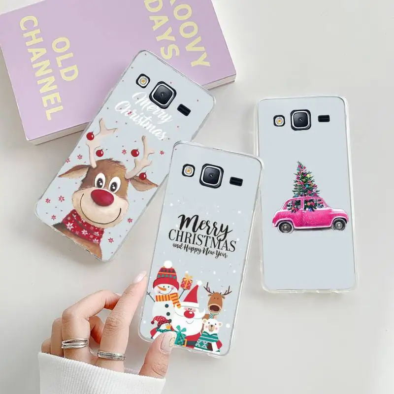 

Merry christmas cartoon Phone Case Transparent For Samsung Galaxy S Note 8 9 11 20 10 Pro E LITE P Plus A81