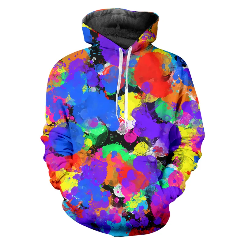 

Толстовка UJWI с капюшоном для струйной печати, повседневная мужская блузка оверсайз с цифровым 3D принтом, Спортивная, для отдыха, зимняя, опт...