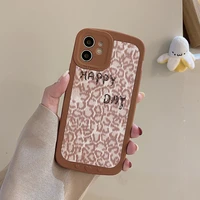 ekoneda cute brown leopard print case for iphone 13 12 11 pro xs max xr x 7 8 plus women silicone back protective cover cases