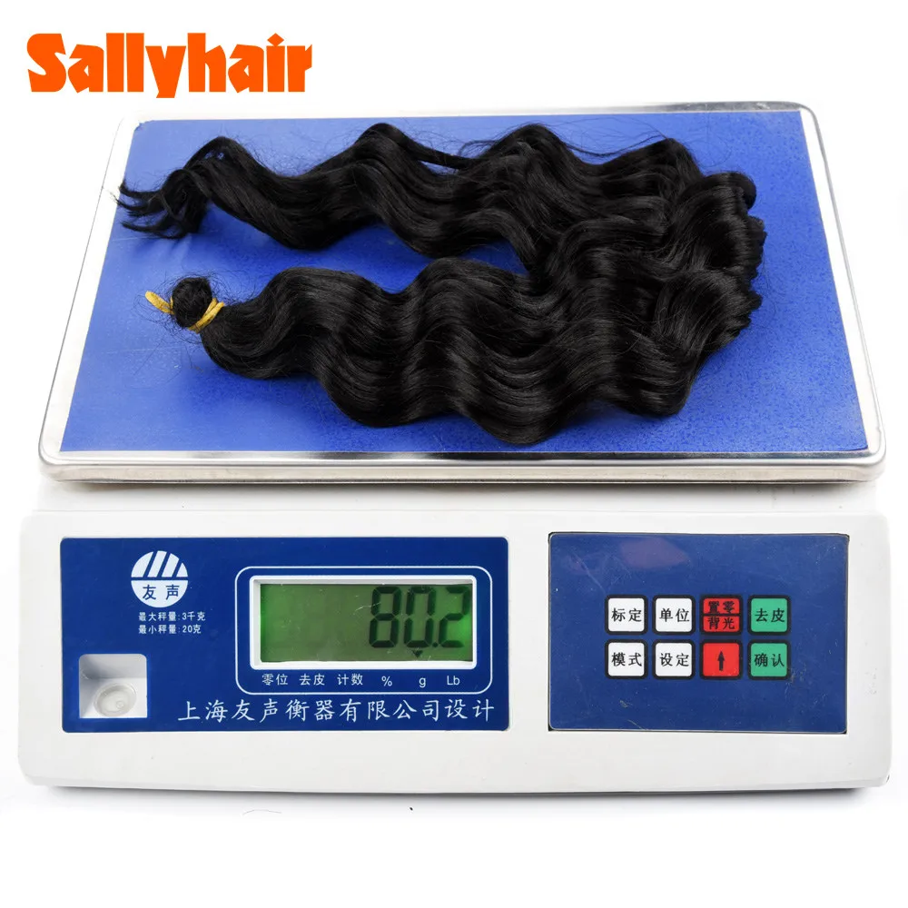 Sallyhair вязанные крючком косички глубокая волна твист наращивание волос