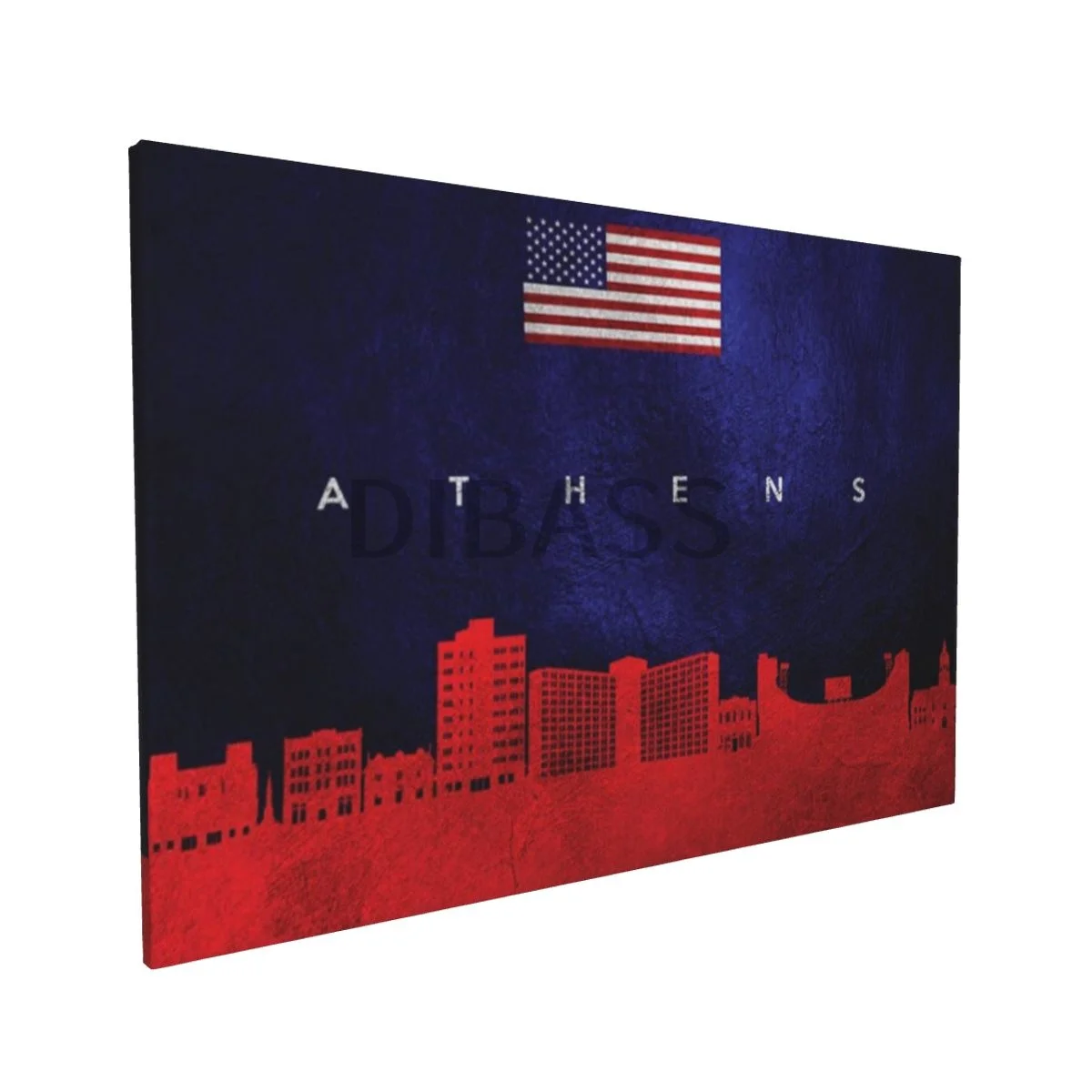 

Афины, Джорджия, пейзаж на холсте, Настенная картина с рамкой, домашний декор для гостиной, спальни