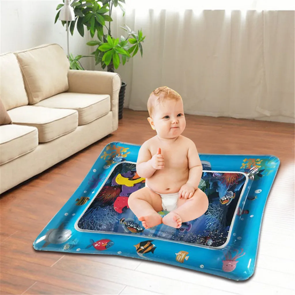 

Baby Kids Water Play Mat Toys Inflatable thicken PVC infant Tummy Time Playmat Toddler Activity Play Center water mat for babies
