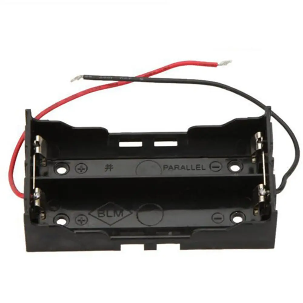 Черный пластик 18650 параллельная литиевая батарея коробка для хранения чехол 2