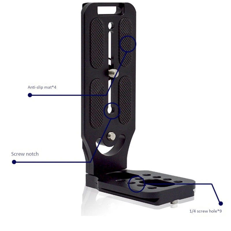 

L Bracket Vertical and Horizontal Switching Tripod Head Quick Release Plate, Compatible with Digital SLR Cameras