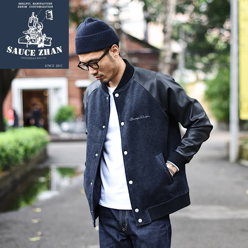 Мужская бейсбольная куртка SauceZhan шерстяная пальто и куртки для осени 2018|Мужские