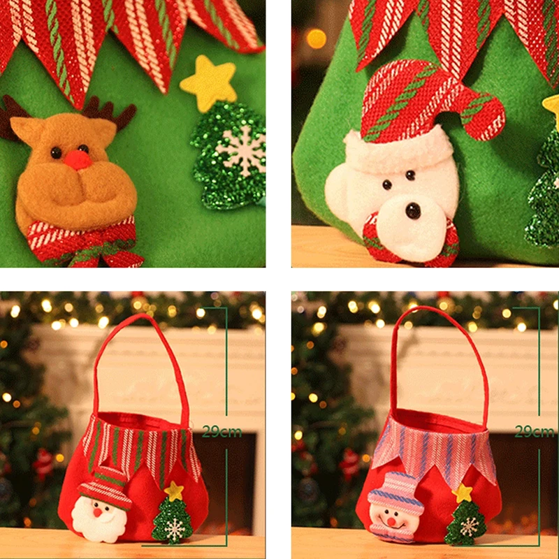 

Elf Elk Pants Treat Pocket Home Party Gift Decor Santa Claus Christmas Candy Bag