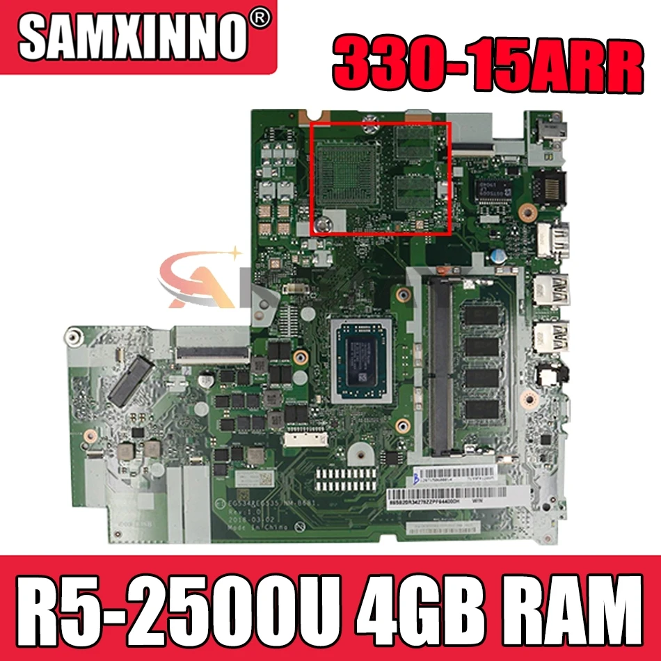 

For Lenovo 330-15ARR laptop motherboard NM-B681 motherboard CPU R5-2500U RAM 4GB tested 100% working FRU 5B20R34285 5B20R34278