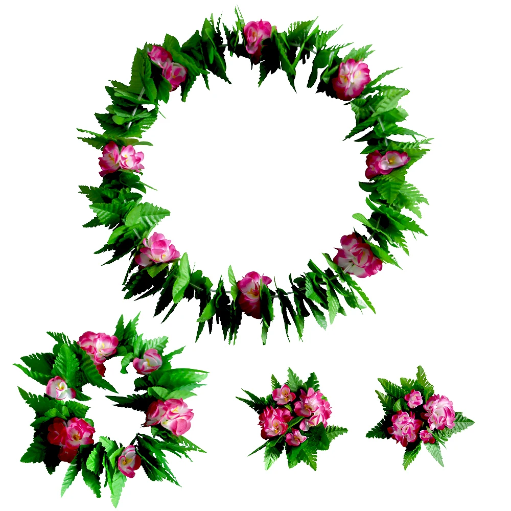 4 шт./компл. декоративные цветы Гавайские lei белые Свадебные украшения fleur artificielle
