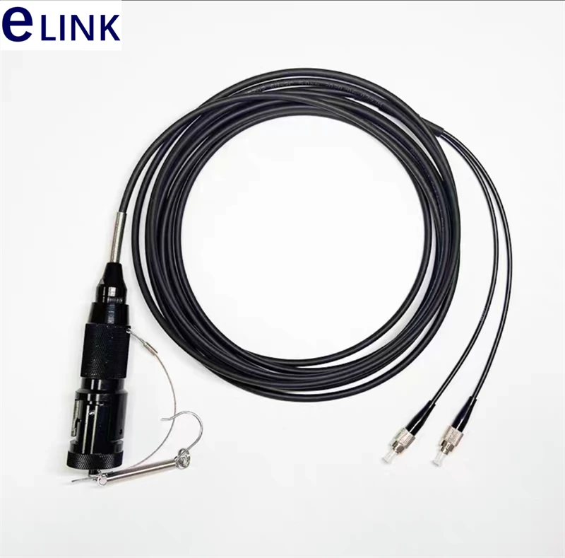 200mtr 2C TPU armored field optical Patch cord 2 cores SM outdoor aviation metal connector to FC CPRI cable jumper ELINK 5.0mm
