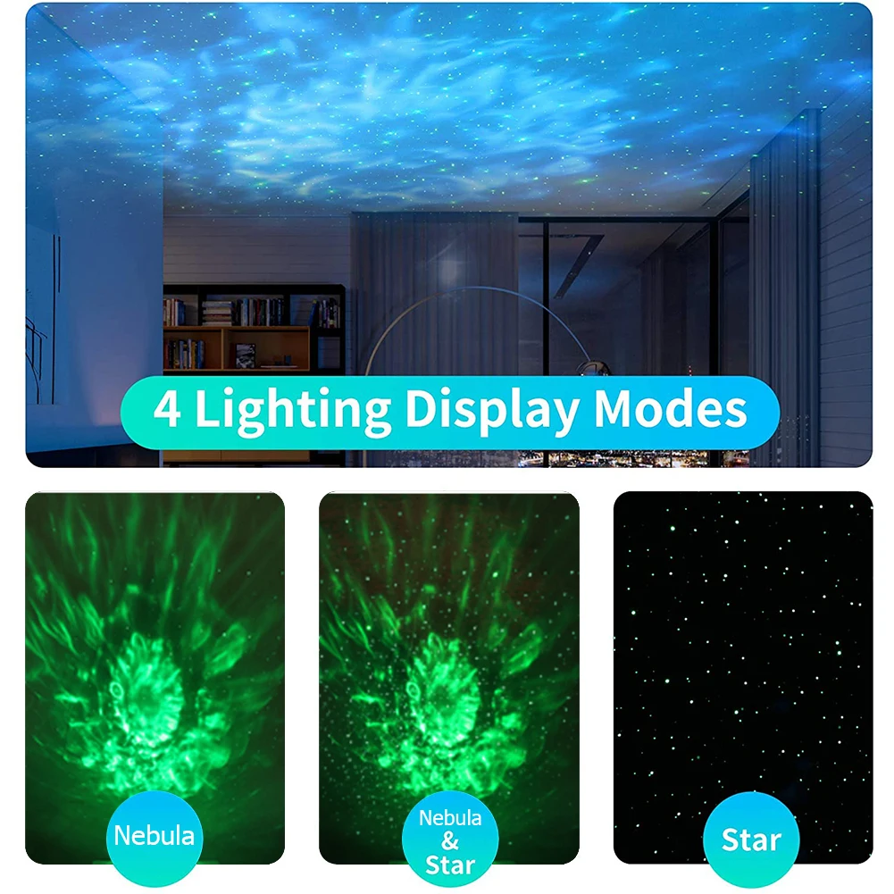 

3 in 1 LED Starry Sky Projector Star Moon Night Light Galaxy Ocean Watermark Nebula Lamp for Baby Kids Room Christmas Gift