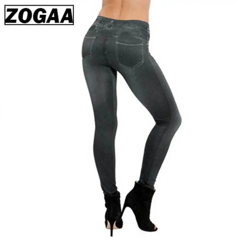 Женские облегающие джинсы Zogaa короткие бархатные дышащие леггинсы