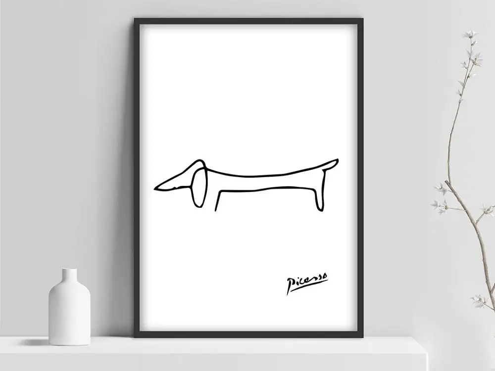 Пикассо собаки табло Picasso эскиз Постер &quotПикассо&quot с принтом &quotСобака&quot