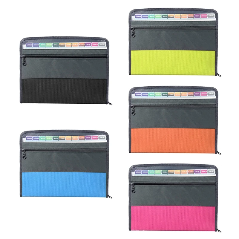 

A4 Multi-layer Organ Bag Zipper Information Briefcase Document File Folder Pack