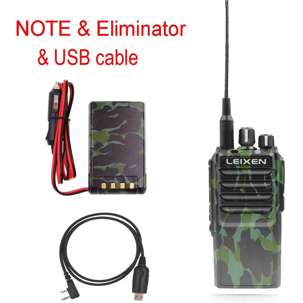 Дальнее двухстороннее радио LEIXEN NOTE Высокая мощность 20W камуфляж UHF 400-480MHz 4000mAh Ham радио - Цвет: NOTE-camo-EL-USB