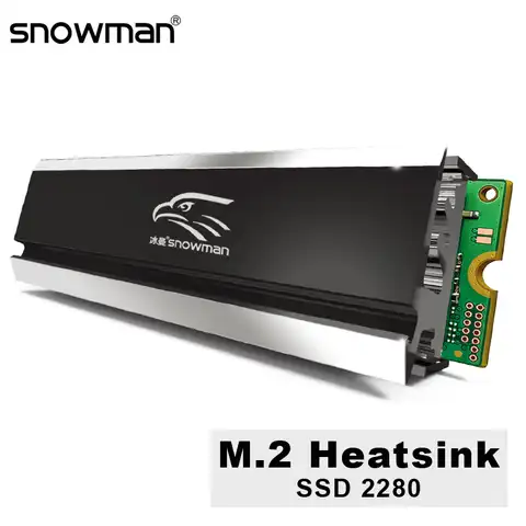 Тепловая труба SNOWMAN M2, радиатор, медный радиатор SSD 2280, твердотельный жесткий диск M.2, радиатор NVME NGFF PCI-E, алюминиевый M 2, охлаждение M.2