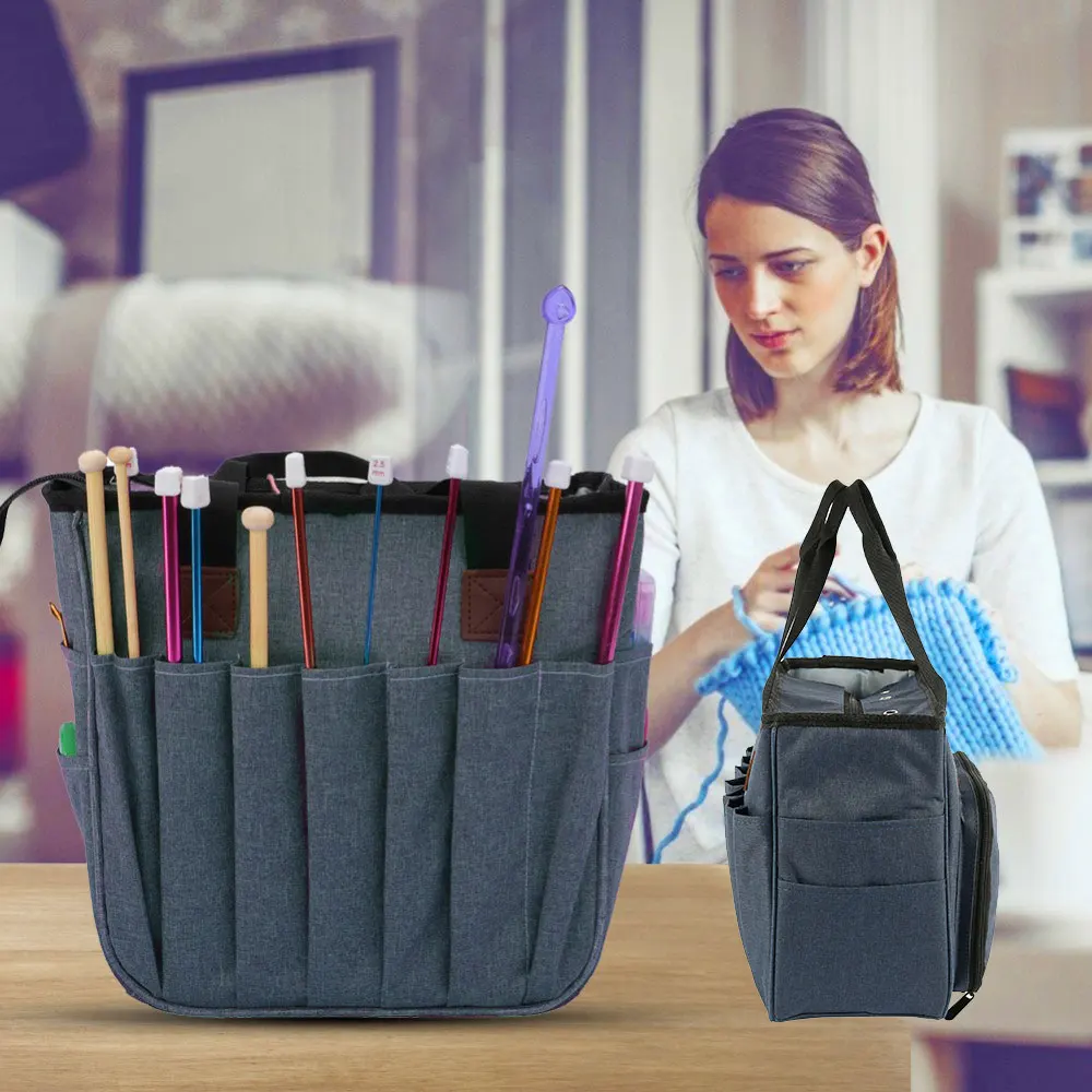 Сумка для вязания переносная сумка хранения вязаных спиц хозяйственная