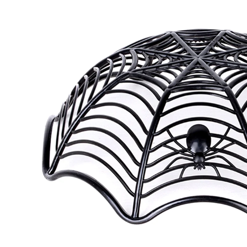 Большая паутинная пластиковая корзина миски для вечеринок на Хэллоуин