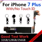 100% оригинальная Заводская разблокированная материнская плата для Iphone 7 Plus сбез Touch ID чистая ICloud для материнской платы Iphone 7 Plus