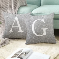 pillow cover home decor silver white letter printed cushion covers body pillowcase decorative sofa throw pillows polyester 4545