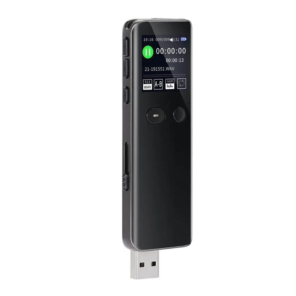 Ручной профессиональный портативный цифровой диктофон MP3 записывающая ручка USB 2