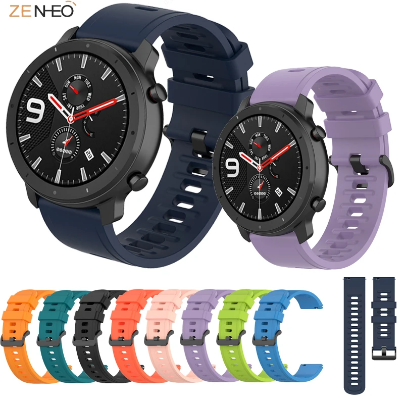 

Ремешок 20 22 мм для смарт-часов Amazfit GTR 47 мм 42 мм, наручный Браслет Для Xiaomi Huami Amazfit Pace/Stratos/2/3/GTR2/GTR 2e/Bip