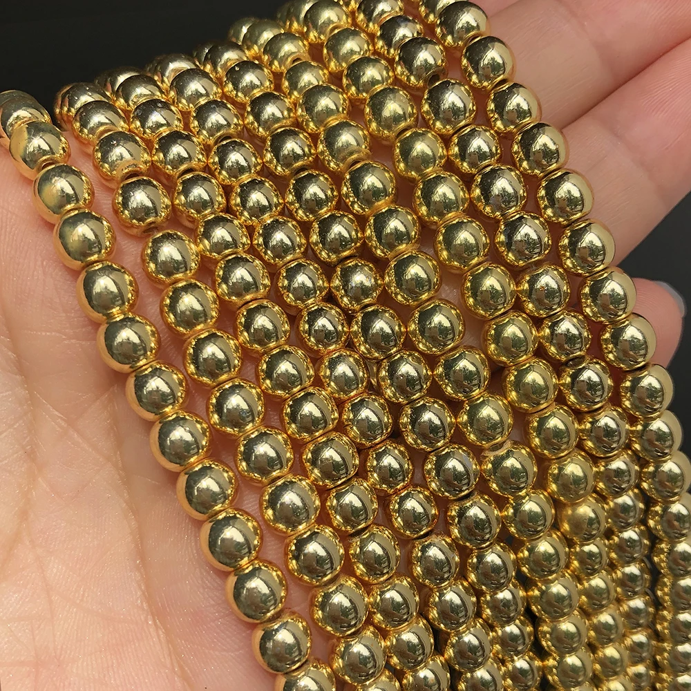 Рисунок 4 - Бусины из гематита с натуральным золотым покрытием