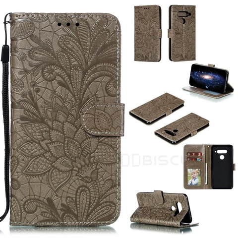 Кожаный чехол-книжка с цветочным рисунком для LG G8 G8S V40 ThinQ STYLO 4 5 K50 K50S K40S K20 K30 2019 K31 K41S K51S K61 K42 K52 Q60 Q STYLYUSPLUS