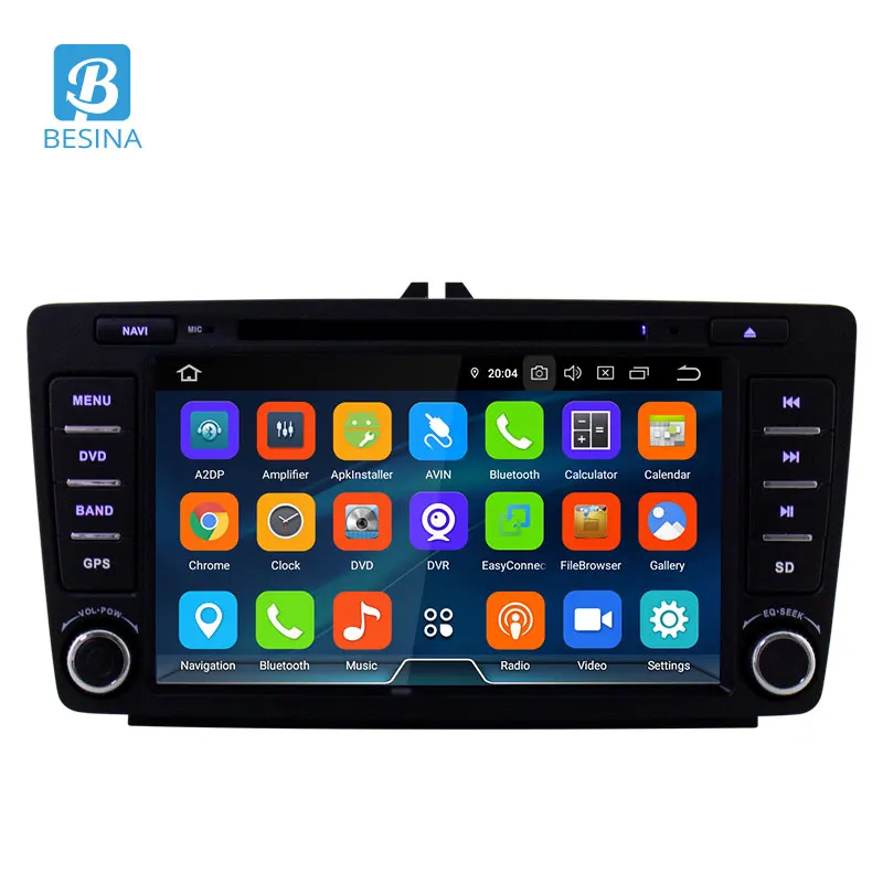 Автомобильный DVD плеер Besina автомагнитола 2Din для Skoda Octavia Fabia Rapid Yeti Superb VW Seat GPS