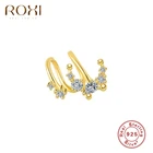 ROXI Творческий кристаллы Луна клип серьги для женщин Свадебные серьги не пирсинг тонкий рукав-крылышко 925 стерлингового серебра серьги