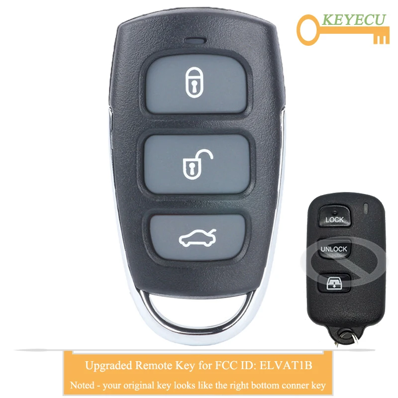 KEYECU обновлен удаленной Управление ключ для Toyota 4runner RAV4 Land Cruiser Секвойя Fob 3 + 1/4