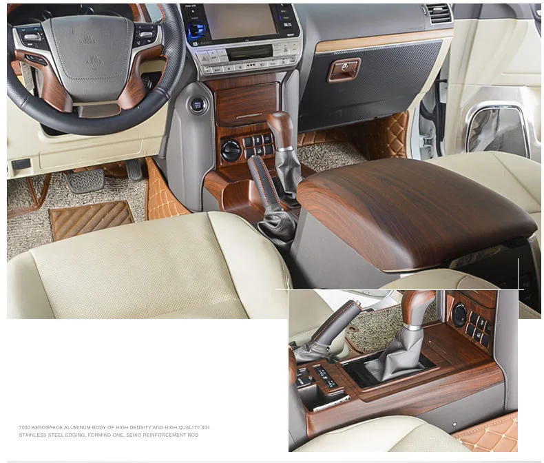 Для Toyota Land Cruiser Prado FJ150 2018 внутренняя роскошная деревянная накладка декоративные