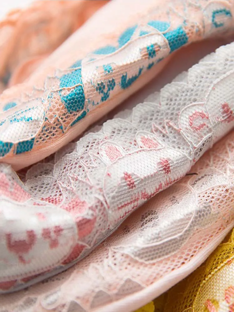 Летние кружевные детские носки Дышащие Короткие для девочек новые невидимые