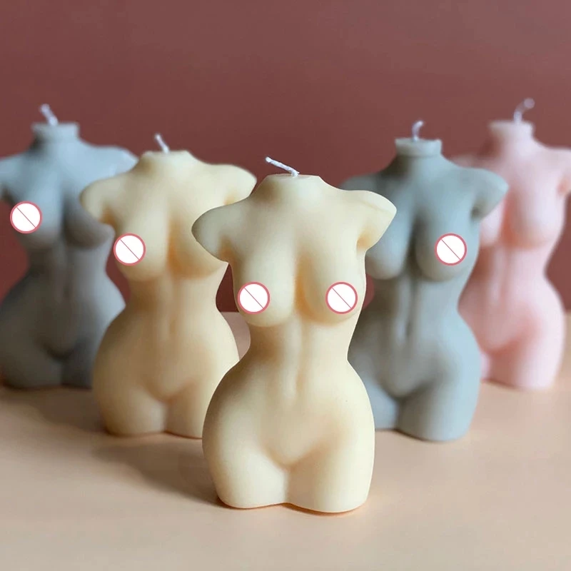 

3D Human Body Silicone Mold Female Candle Resin Mold Male Shape Aromatherapy Plaster Fragrance Candle DIY Making Kit Soap Mold
