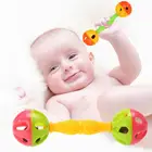 Пластиковые погремушки с двумя головками для детей, Детские Игрушки для раннего развития, колокольчики, Симпатичные погремушки
