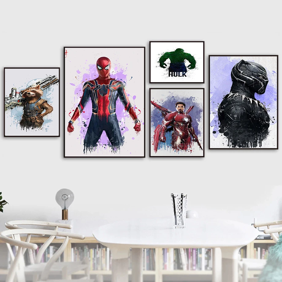 Картина на холсте Marvel Мстители настенный постер с изображением Супермена