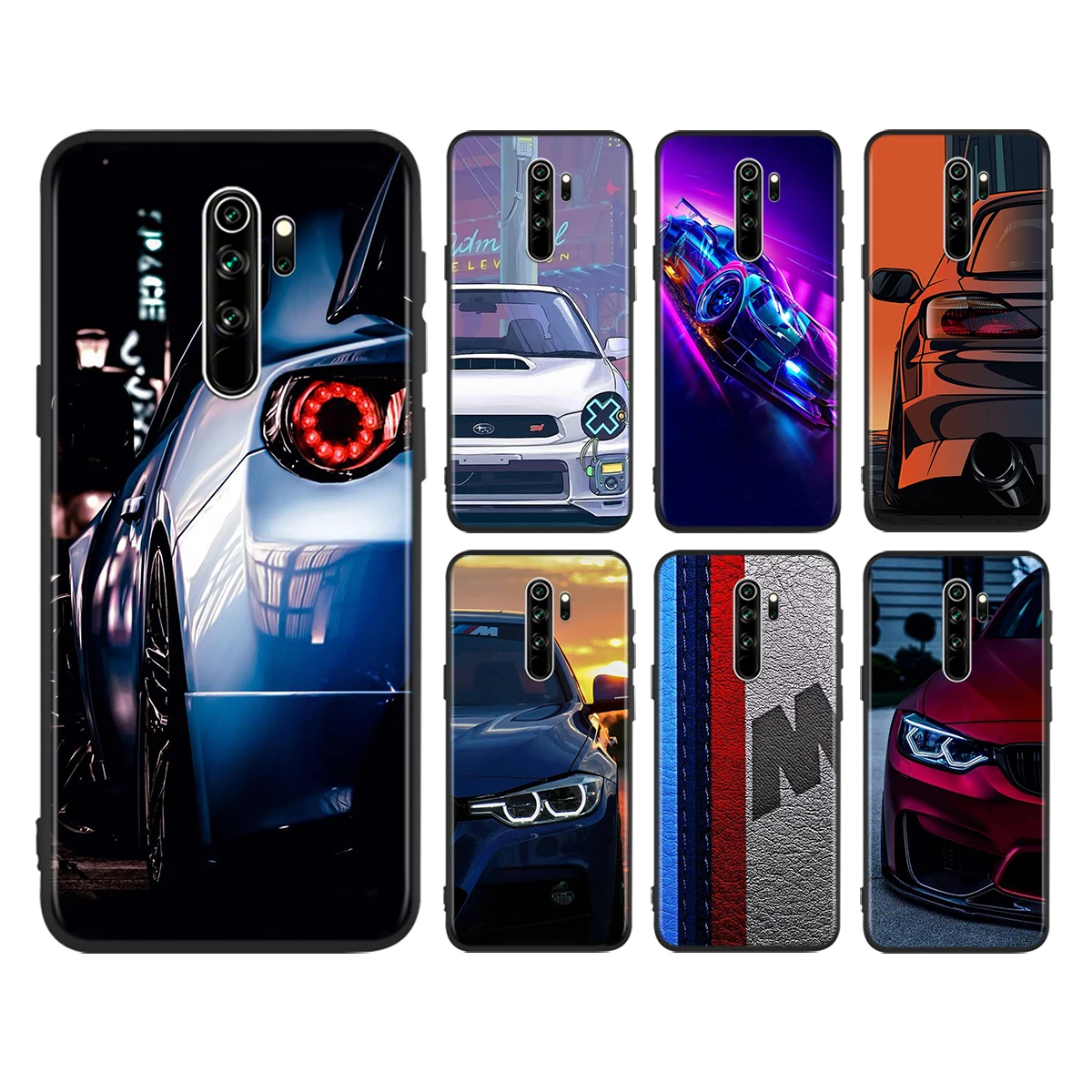 

Phone Case For Redmi 9i 9T 9A 9C 9 8A 8 GO 7 7A S2 Y2 6 6A 5 5A 4X Prime Pro Plus Cool Sports Car Comic Black Soft Cover