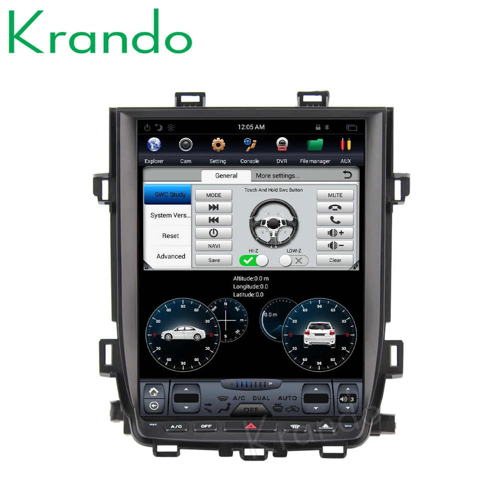 Krando Android9.0 встроенный carplay 12 1 &quotвертикальный экран автомобильное радио для Toyota