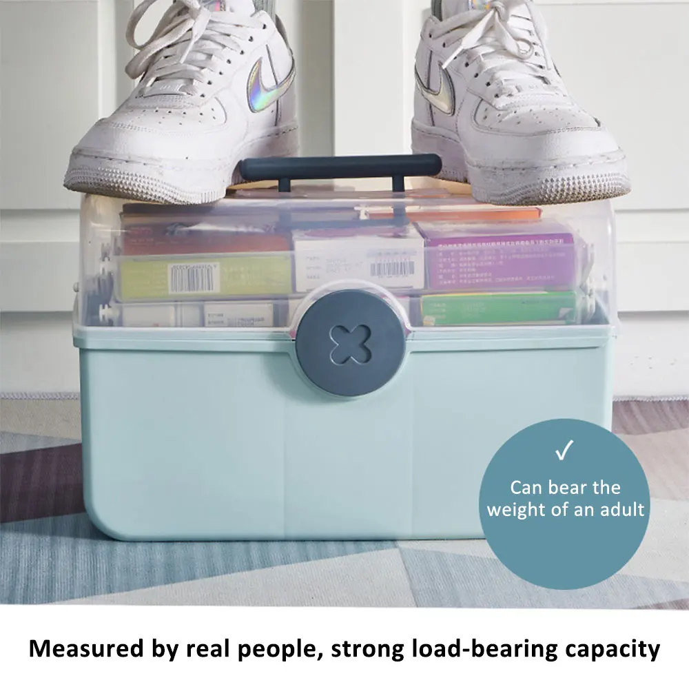 Super Large Medicine Boxes 3 Layer Folding Storage Box First Aid Kit Drawer Sundries Organizer 2022 New | Дом и сад