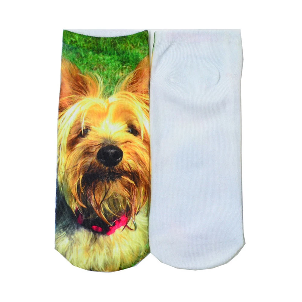 Носки Короткие хлопковые дышащие с 3D принтом скелета 1 пара | Женская одежда