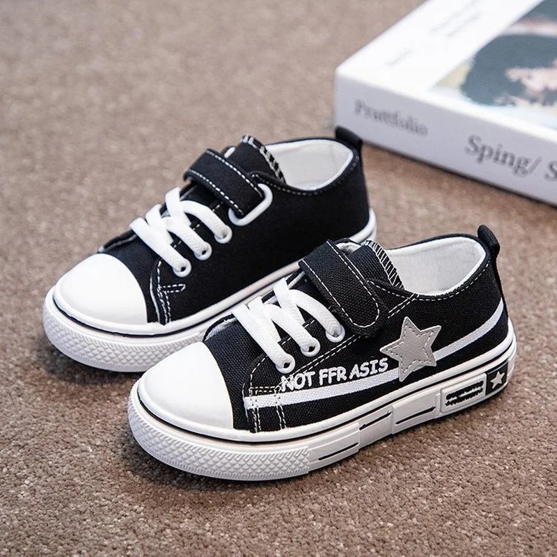

Children's Low-cut Canvas Shoes Girls Boys Board Shoes Primary School Students Canvas Shoes Cartoon Kids Spring & Autumn